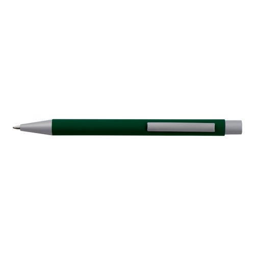 Ensemble d'criture vert fonc avec stylo  bille et accessoires.