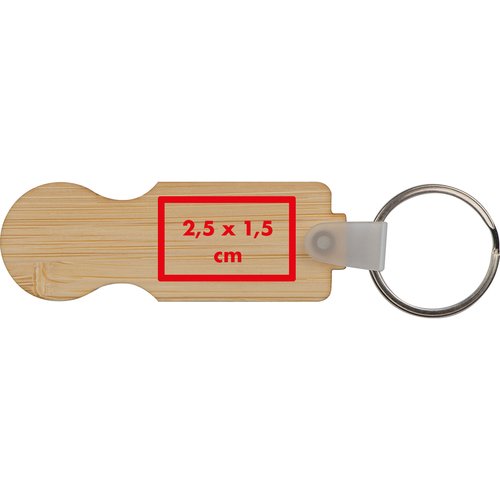 Porte-cls en bois avec anneau en mtal.