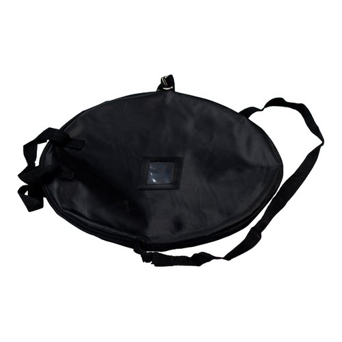 Beachbanner noir avec fonction pop-out et sac de transport.