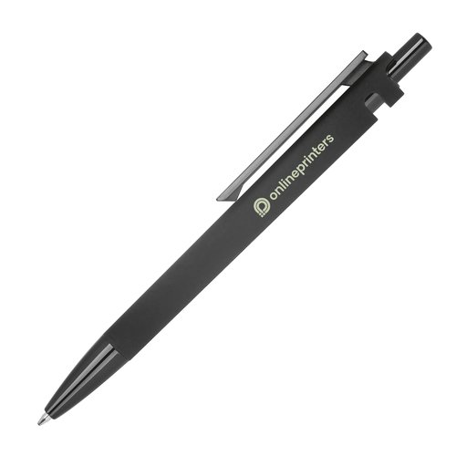 Stylo  bille noir en ABS recycl avec clip.