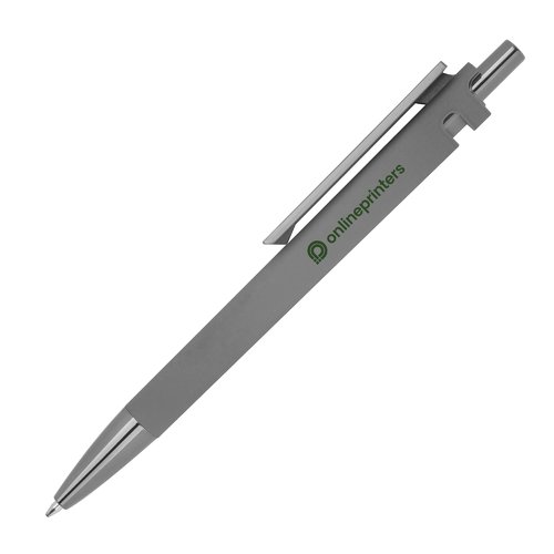 Stylo  bille gris en ABS recycl avec clip.