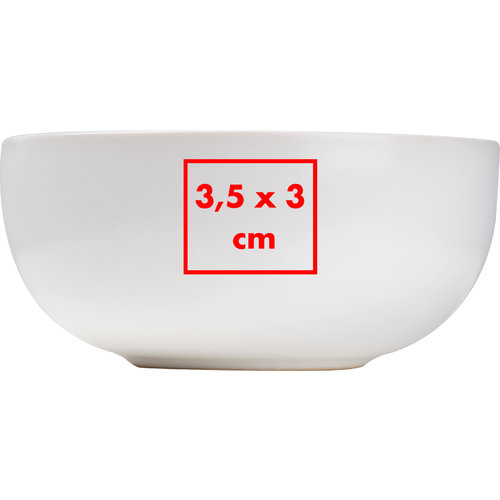 Bol en cramique blanche, lavable au lave-vaisselle et adapt au micro-ondes.