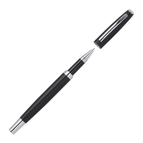 Ensemble d'criture noir en aluminium avec stylo  bille et tui.