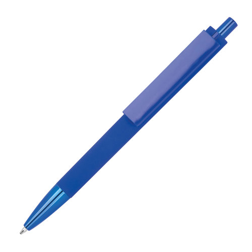 Stylo  bille bleu en ABS recycl avec bouton-poussoir.