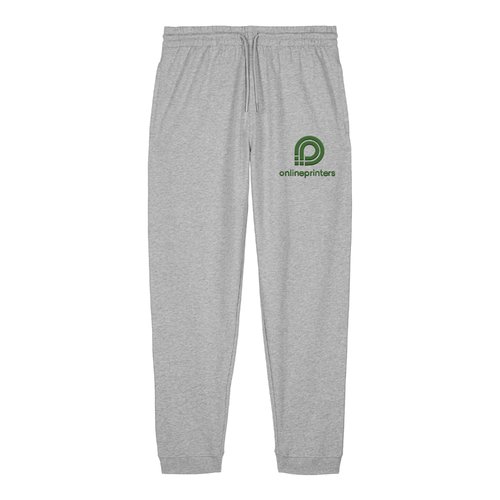 Pantalon de jogging en coton biologique gris chin� avec cordon de serrage.