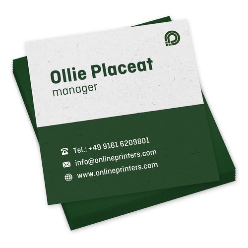 Cartes de visite en papier naturel, imprimables des deux cts.