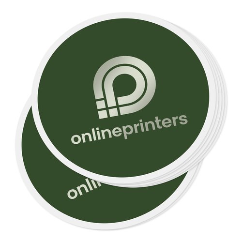 Autocollant en papier vert, adhsif.