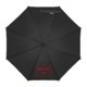 Parapluie automatique noir avec grand canopy et housse.