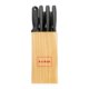 Bloc  couteaux en bois clair pour divers couteaux.