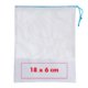 Lot de 3 filets  provisions blancs avec cordon de serrage.