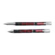 Set d'criture en mtal avec stylo  bille et roller dans une bote.
