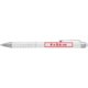 Stylo  bille blanc avec stylet tactile et clip.