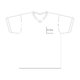 T-shirt blanc en coton avec col en V et manches courtes.