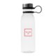 Bouteille transparente avec bouchon  vis et boucle de transport.