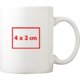 Tasse en cramique blanche avec anse.