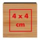 Horloge de table en bambou avec affichage numrique.