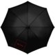 Parapluie automatique noir avec housse et poigne.