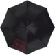 Parapluie noir automatique avec grand canopy.