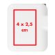 Adaptateur de voyage blanc avec coins arrondis.