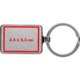 Porte-cls en mtal de forme rectangulaire avec anneau.
