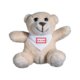 Ours en peluche beige avec foulard pour bbs.