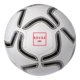 Ballon de foot blanc de taille tournoi en plastique.