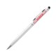 Stylo  bille argent avec fonction tactile et clip.