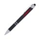 Stylo  bille en mtal noir avec lumire LED.