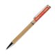 Stylo  bille en bois avec clip et dtails en mtal.