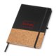 Carnet noir avec dtail en lige et lastique.