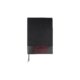 Carnet noir avec marque-page ruban.