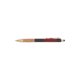 Stylo  bille en mtal avec dtails en lige, clip et stylet pour cran tactile.