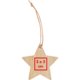 Pendentif toile en bois avec cordon pour accrocher.