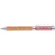 Stylo  bille en mtal et lige avec clip et mcanisme  pression.