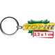 Porte-cls en mtal avec pendentif personnalis et anneau en mtal.