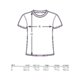 T-shirt en coton  col en V et manches courtes.