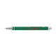 Stylo gel vert avec clip et mcanisme  poussoir.