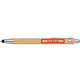 Stylo  bille couleur bois avec lments mtalliques et fonction stylet tactile.
