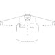 Chemise en tissu Oxford pour homme avec manches longues.