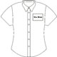 Blouse  manches courtes pour femmes avec patte de boutonnage et col.