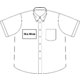 Chemise claire en coton  manches courtes pour homme avec patte boutonne.