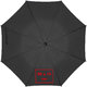 Parapluie noir avec mcanisme d'ouverture manuelle.