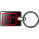 Porte-cls rectangulaire en mtal avec anneau.