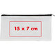 Trousse en tissu blanche avec fermeture clair.