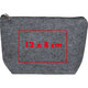 Trousse de toilette grise en RPET avec fermeture clair.