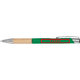 Stylo gel vert fabriqu  partir de matriaux recycls avec clip.