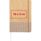 Carnet avec couverture en bambou et lastique.