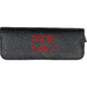 Trousse d'criture noire avec fermeture clair.