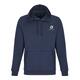Sweat � capuche bleu marine en coton-polyester avec capuche et poche kangourou.