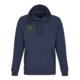 Sweat � capuche bleu marine en m�lange de coton avec capuche et poche kangourou.